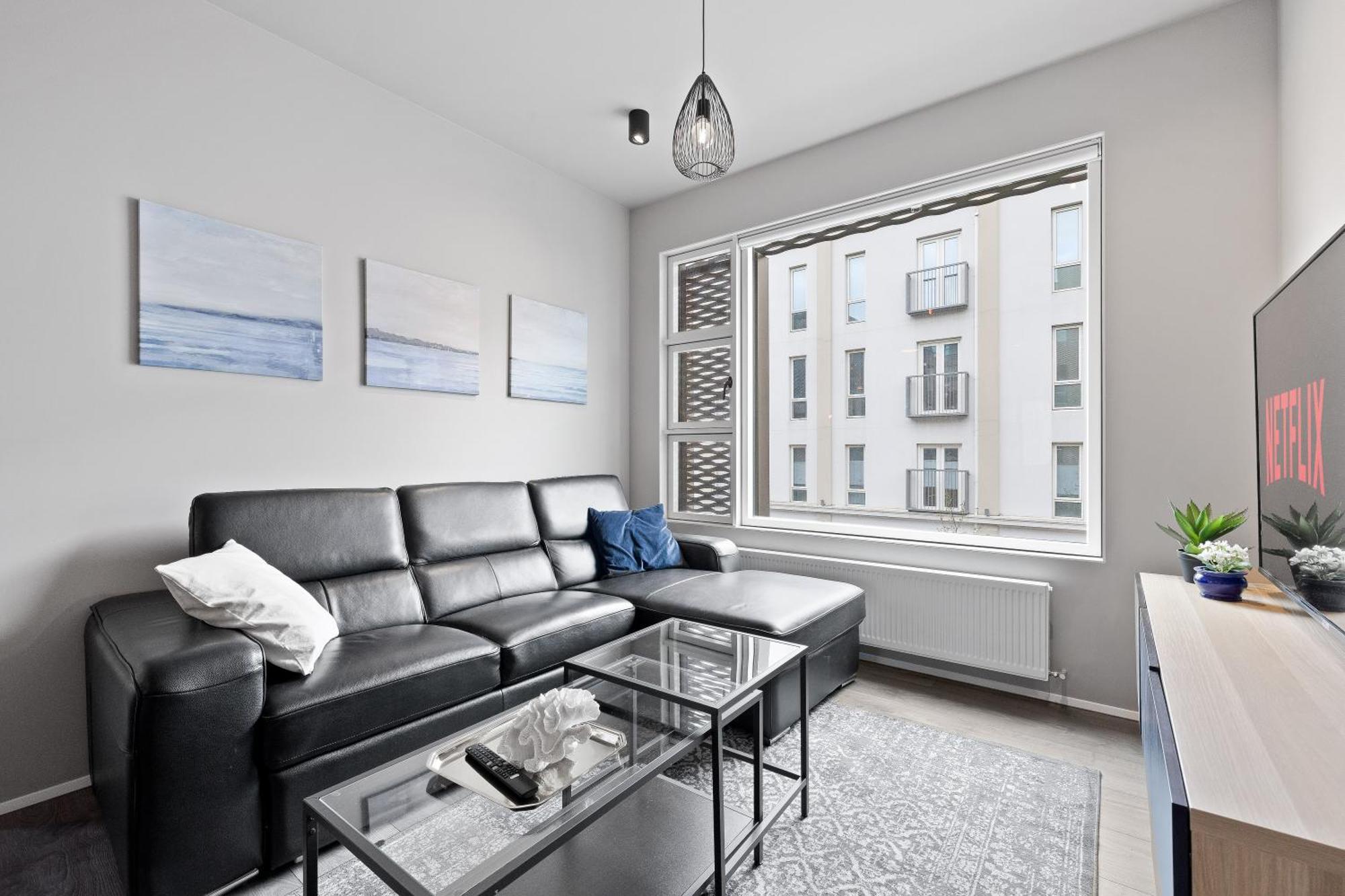 Vibrant Hafnatorg I Spacious Property With Expansive Garage 雷克雅維克 外观 照片